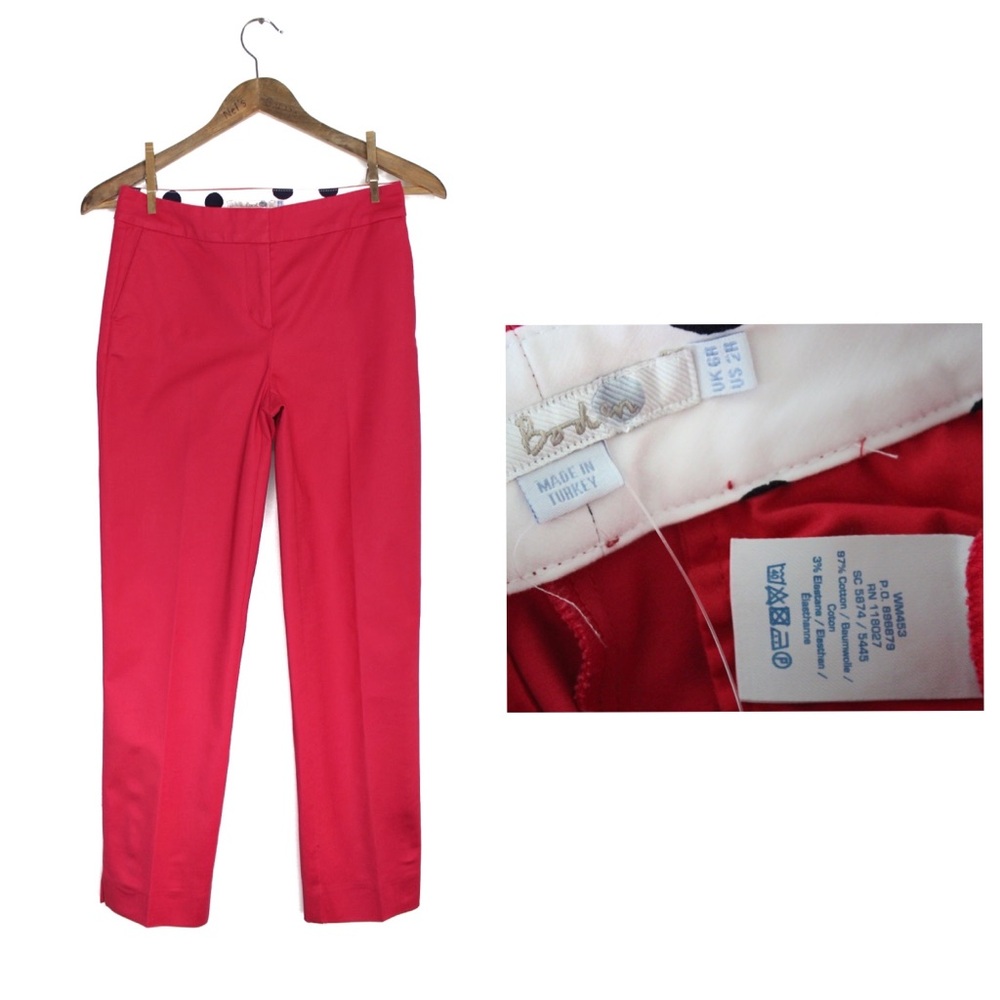 Boden Fuschia Cropped Dress Pants 2 26